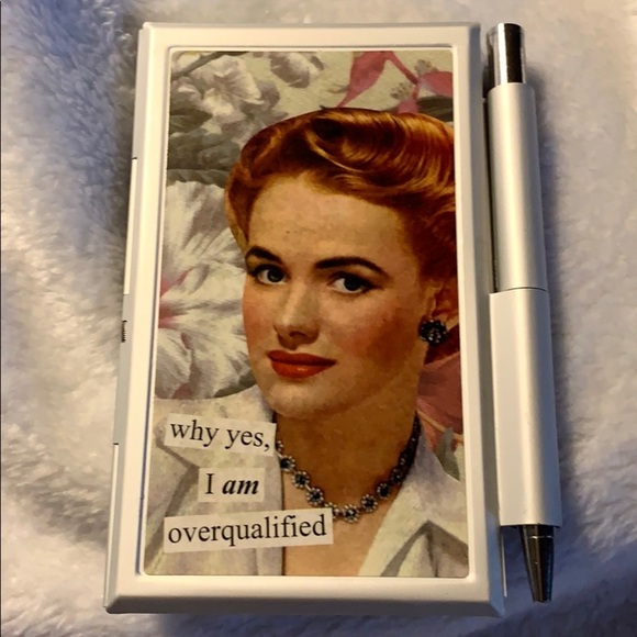 Anne Taintor Vintage Office Fun Mini Notepad & Pen - Picture 3 of 6
